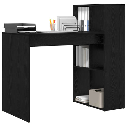vidaXL Desk Black Oak Engineered Wood 108 x 55 x 103.5 cm