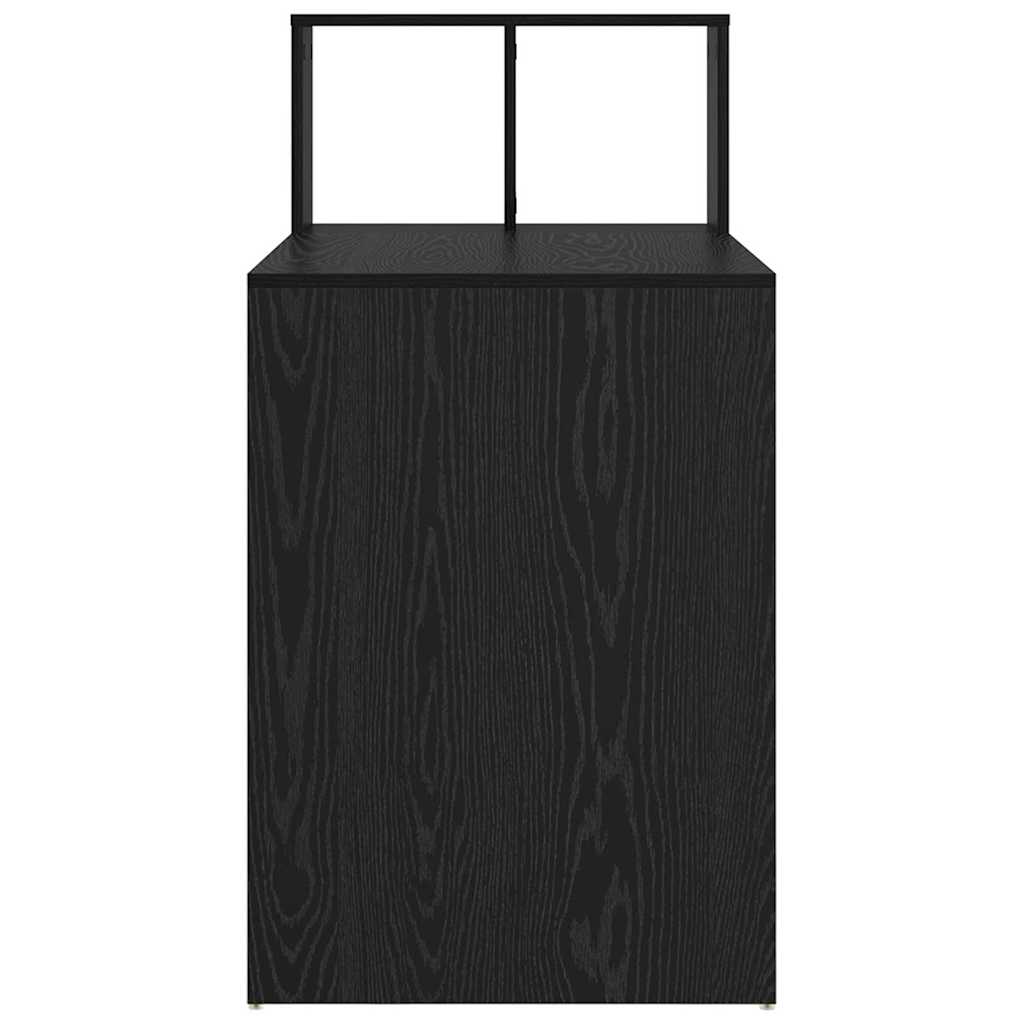 vidaXL Desk with Shelf Black Oak 108 x 55 x 103.5 cm Engineered Wood