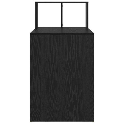 vidaXL Desk with Shelf Black Oak 108 x 55 x 103.5 cm Engineered Wood