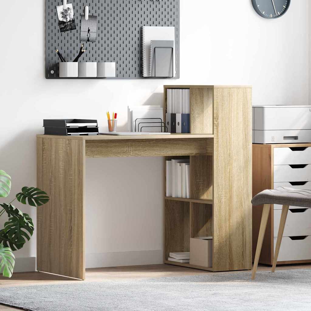vidaXL Desk Sonoma Oak Engineered Wood 108 x 55 x 103.5 cm