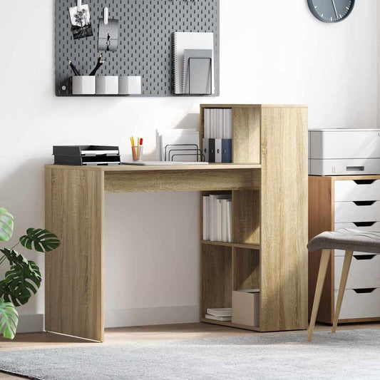 vidaXL Desk Sonoma Oak Engineered Wood 108 x 55 x 103.5 cm