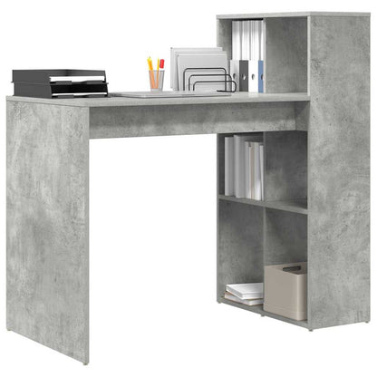 vidaXL Desk Concrete Grey Engineered Wood 108 x 55 x 103.5 cm