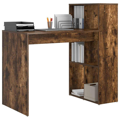 vidaXL Desk Smoked Oak Engineered Wood 108 x 55 x 103.5 cm