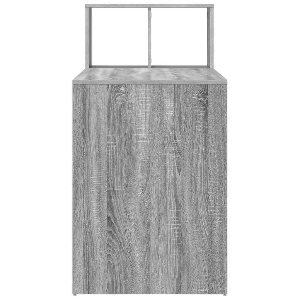 vidaXL Desk with Shelf Grey Sonoma 108 x 55 x 103.5 cm Engineered Wood
