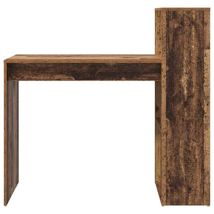 vidaXL Desk with Shelf Old Wood 108 x 55 x 103.5 cm Engineered Wood