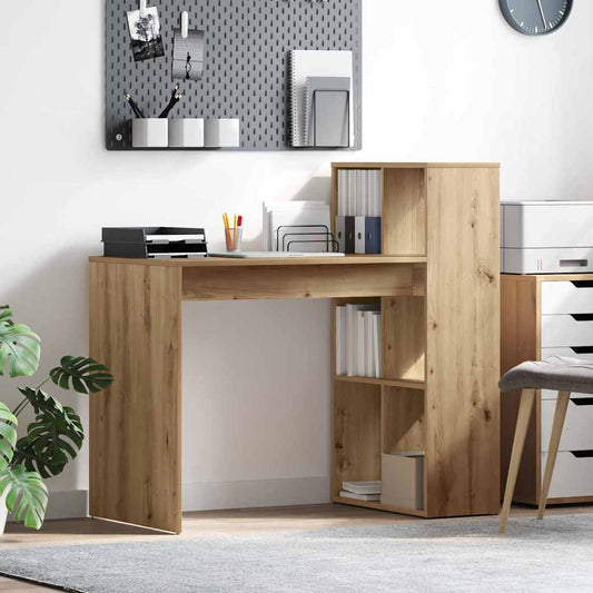 vidaXL Desk Artisan Oak Engineered Wood 108 x 55 x 103.5 cm