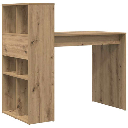 vidaXL Desk with Shelf Artisan Oak 108 x 55 x 103.5 cm Engineered Wood