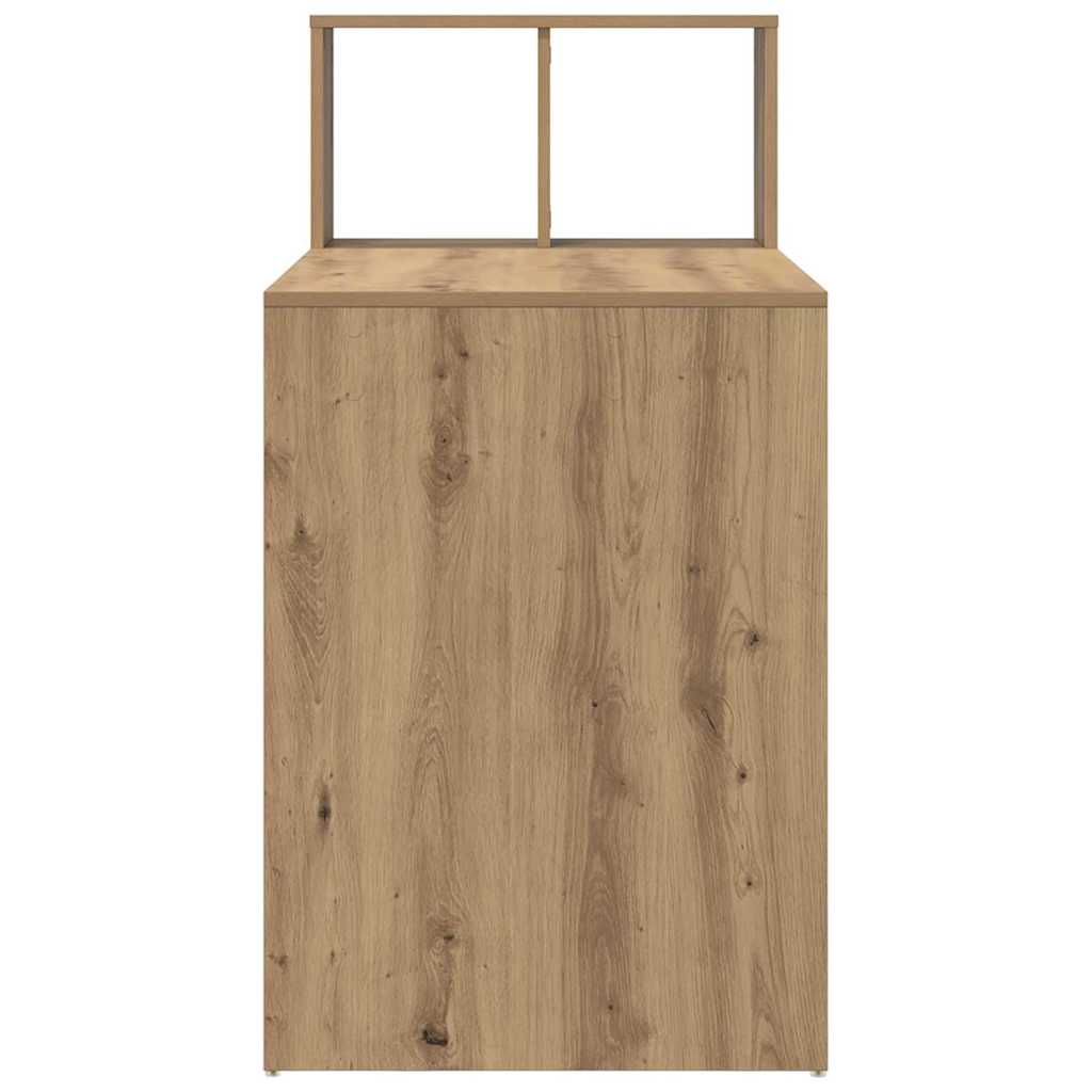 vidaXL Desk with Shelf Artisan Oak 108 x 55 x 103.5 cm Engineered Wood