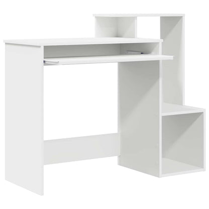 vidaXL Desk with Drawer White 106 x 41 x 88.5 cm Engineered Wood