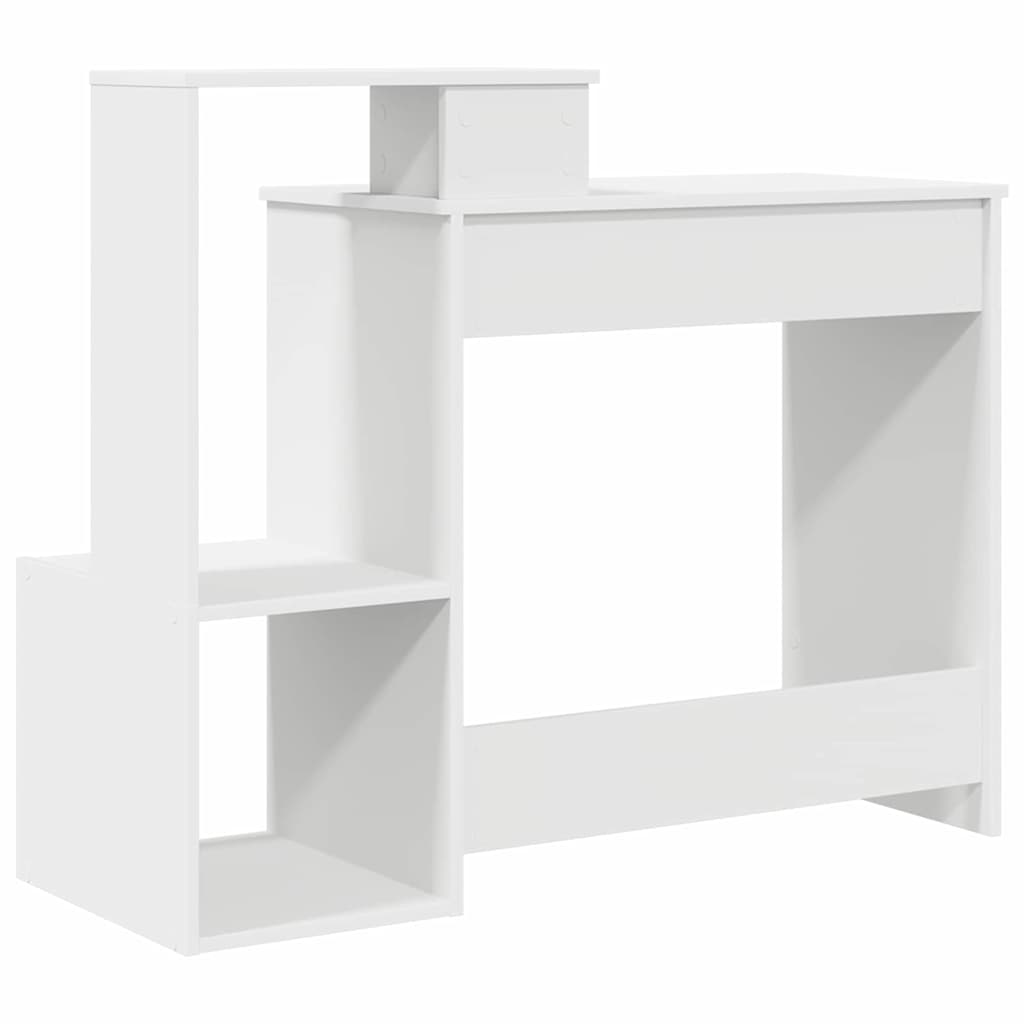 vidaXL Desk with Drawer White 106 x 41 x 88.5 cm Engineered Wood