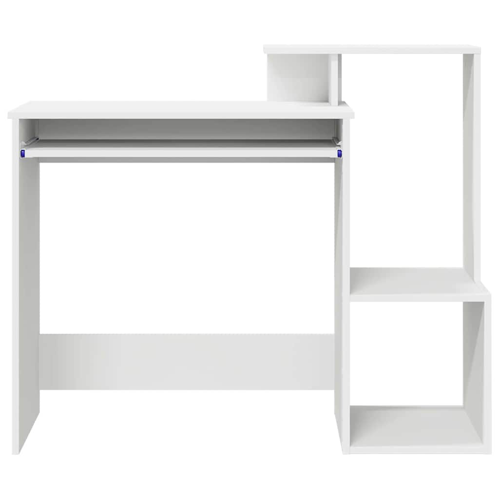 vidaXL Desk with Drawer White 106 x 41 x 88.5 cm Engineered Wood