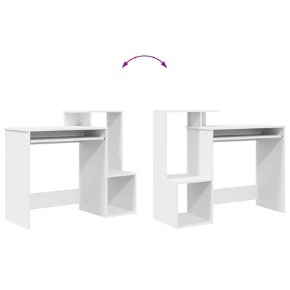 vidaXL Desk with Drawer White 106 x 41 x 88.5 cm Engineered Wood