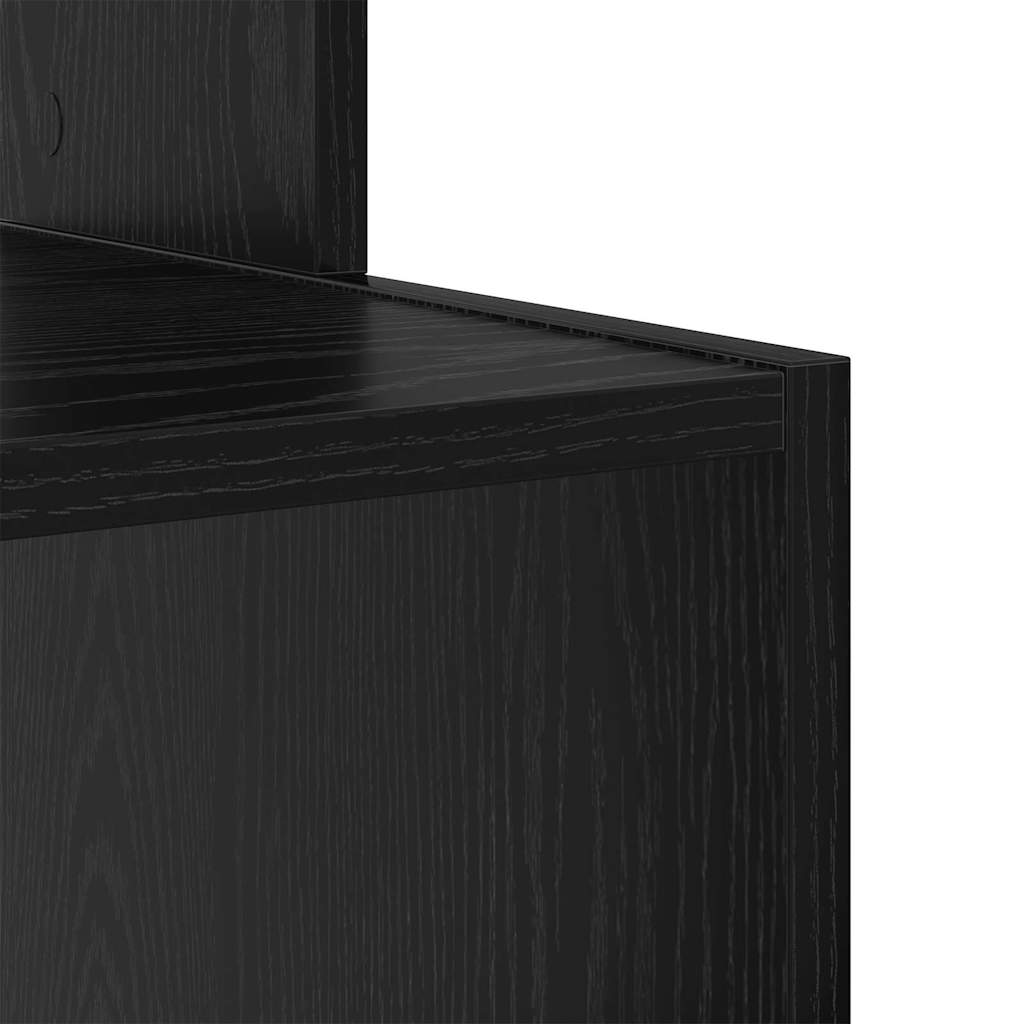 vidaXL Desk with Drawer Black Oak 106 x 41 x 88.5 cm Engineered Wood