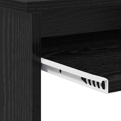 vidaXL Desk with Drawer Black Oak 106 x 41 x 88.5 cm Engineered Wood