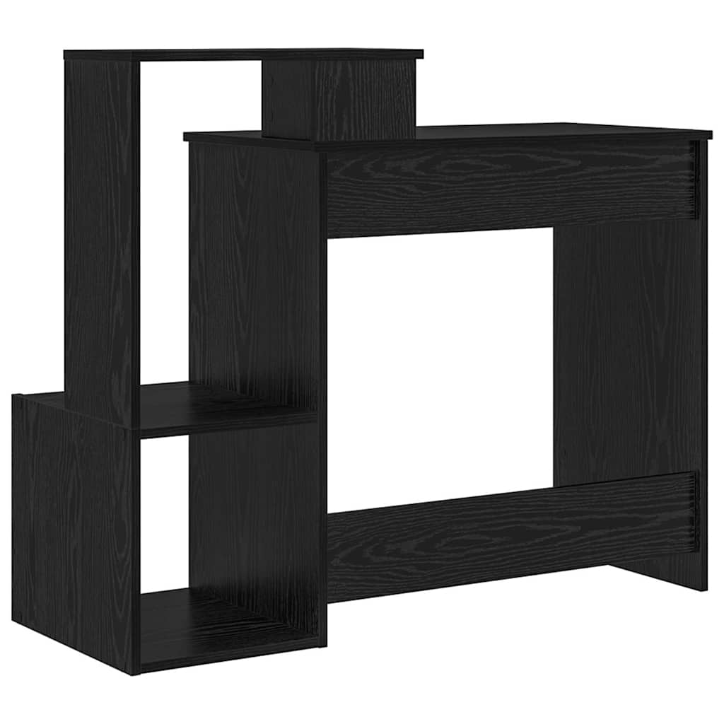 vidaXL Desk with Drawer Black Oak 106 x 41 x 88.5 cm Engineered Wood