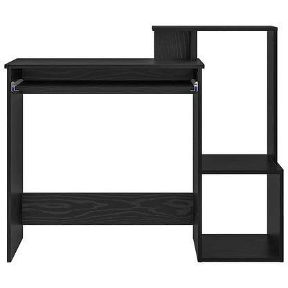 vidaXL Desk with Drawer Black Oak 106 x 41 x 88.5 cm Engineered Wood