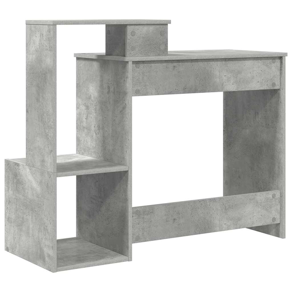 vidaXL Desk Concrete Grey 106 x 41 x 88.5 cm Engineered Wood