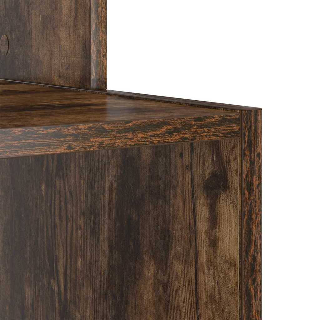 vidaXL Desk with Drawer Smoked Oak 106 x 41 x 88.5 cm Engineered Wood