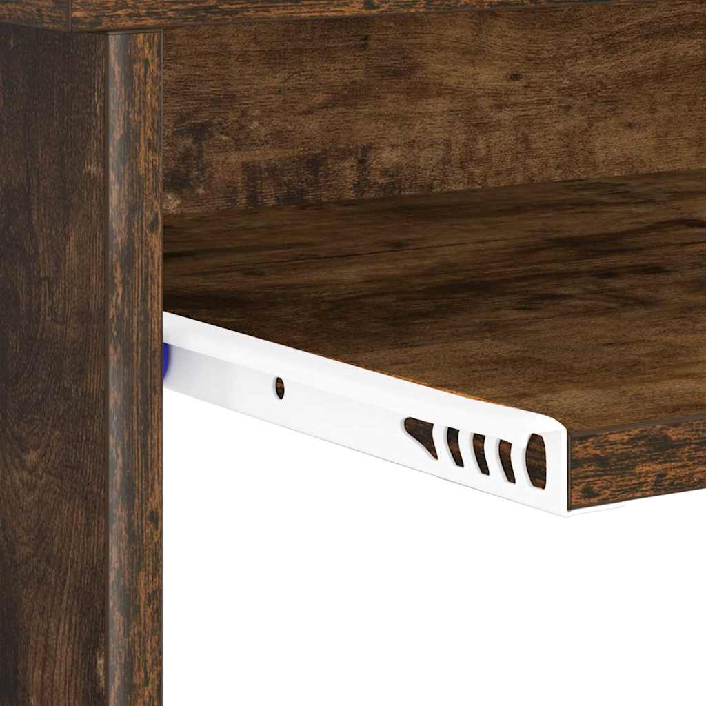vidaXL Desk with Drawer Smoked Oak 106 x 41 x 88.5 cm Engineered Wood