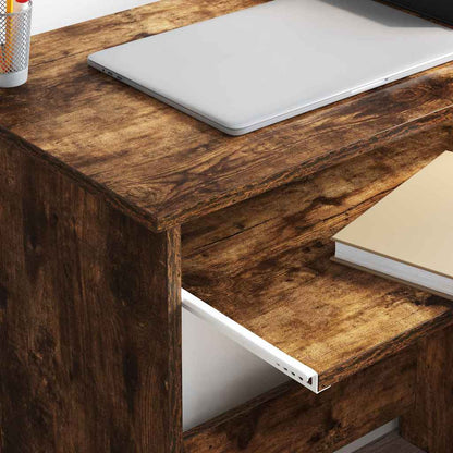 vidaXL Desk with Drawer Smoked Oak 106 x 41 x 88.5 cm Engineered Wood