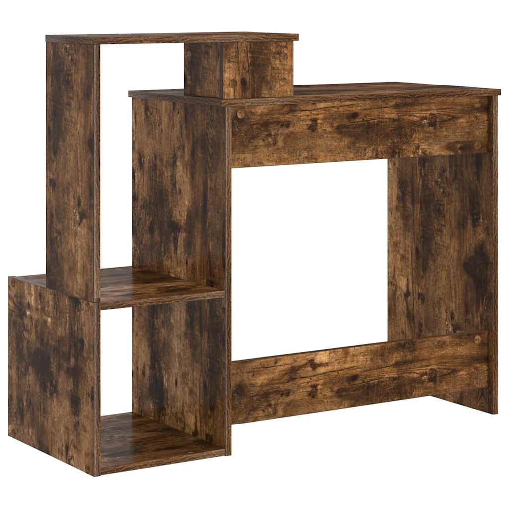 vidaXL Desk with Drawer Smoked Oak 106 x 41 x 88.5 cm Engineered Wood