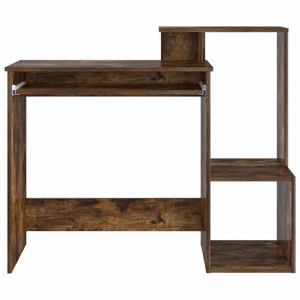vidaXL Desk with Drawer Smoked Oak 106 x 41 x 88.5 cm Engineered Wood