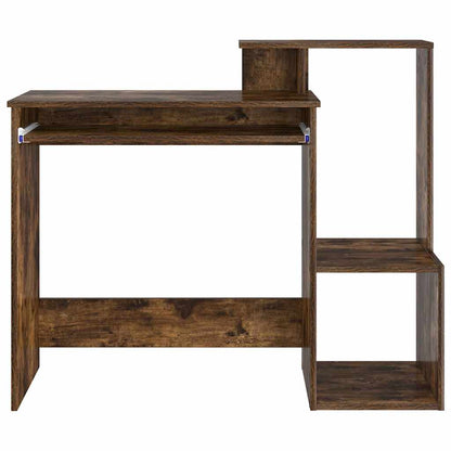 vidaXL Desk with Drawer Smoked Oak 106 x 41 x 88.5 cm Engineered Wood