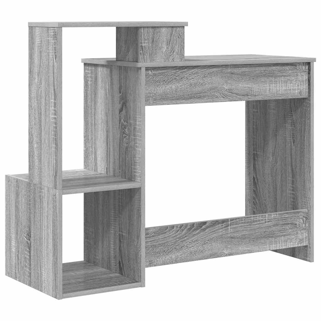 vidaXL Desk with Drawer Grey Sonoma 106 x 41 x 88.5 cm Engineered Wood