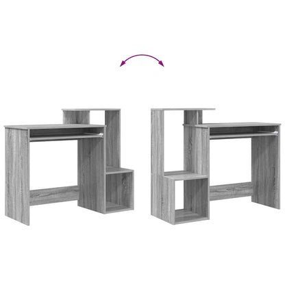 vidaXL Desk with Drawer Grey Sonoma 106 x 41 x 88.5 cm Engineered Wood
