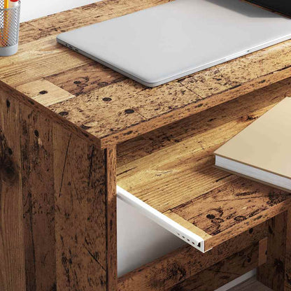 vidaXL Desk with Drawer Old Wood 106 x 41 x 88.5 cm Engineered Wood