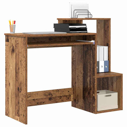 vidaXL Desk with Drawer Old Wood 106 x 41 x 88.5 cm Engineered Wood
