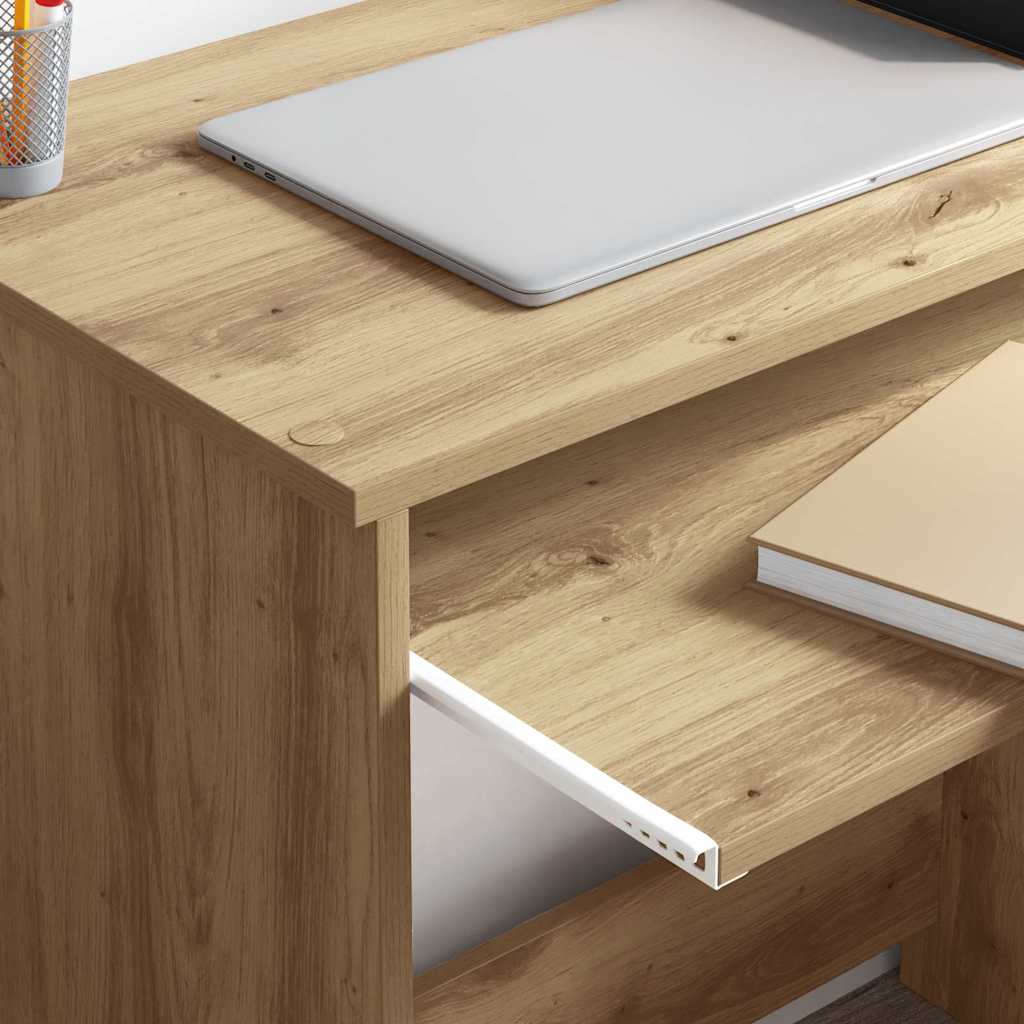 vidaXL Desk with Drawer Artisan Oak 106 x 41 x 88.5 cm Engineered Wood