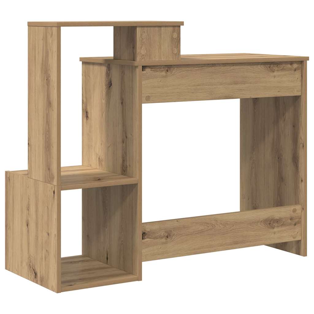 vidaXL Desk with Drawer Artisan Oak 106 x 41 x 88.5 cm Engineered Wood