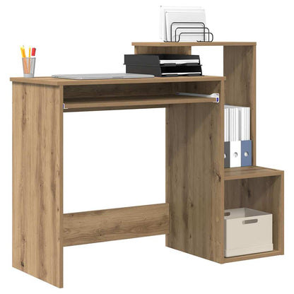 vidaXL Desk with Drawer Artisan Oak 106 x 41 x 88.5 cm Engineered Wood
