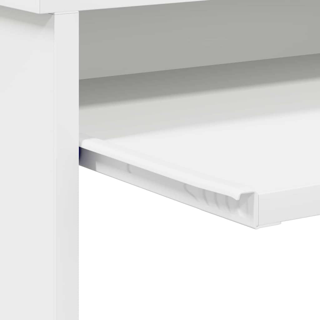 vidaXL Desk with Drawer White 120.5 x 44 x 88.5 cm Engineered Wood