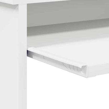 vidaXL Desk with Drawer White 120.5 x 44 x 88.5 cm Engineered Wood