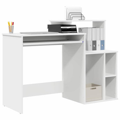 vidaXL Desk with Drawer White 120.5 x 44 x 88.5 cm Engineered Wood