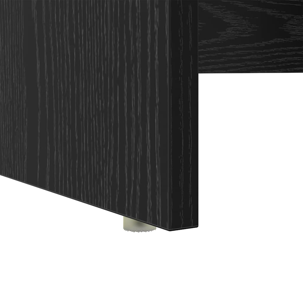 vidaXL Desk with Drawer Black Oak 120.5 x 44 x 88.5 cm Engineered Wood