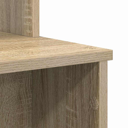 vidaXL Desk with Shelf Sonoma Oak 120.5 x 44 x 88.5 cm Engineered Wood