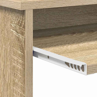 vidaXL Desk with Shelf Sonoma Oak 120.5 x 44 x 88.5 cm Engineered Wood