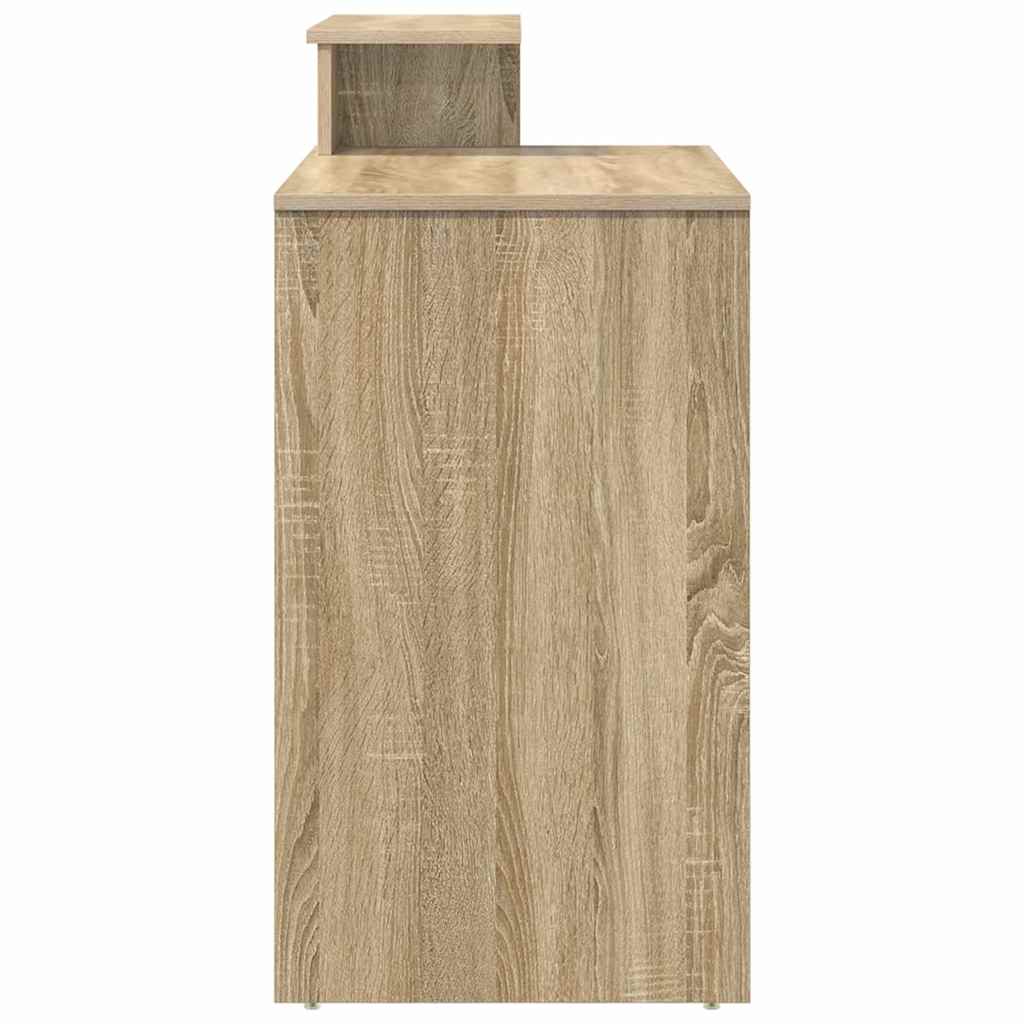 vidaXL Desk with Shelf Sonoma Oak 120.5 x 44 x 88.5 cm Engineered Wood