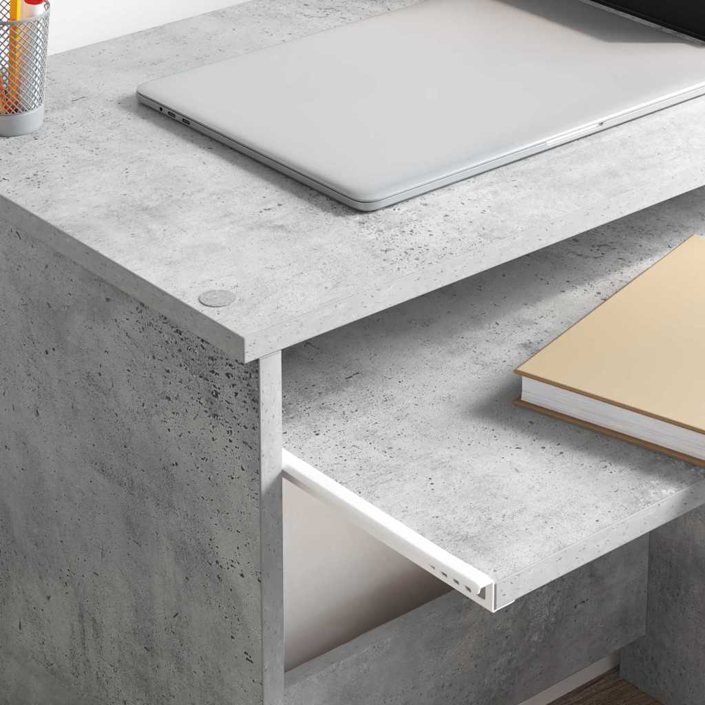 vidaXL Desk Concrete Grey 120.5 x 44 x 88.5 cm Engineered Wood