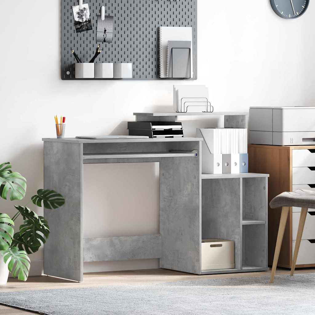 vidaXL Desk Concrete Grey 120.5 x 44 x 88.5 cm Engineered Wood