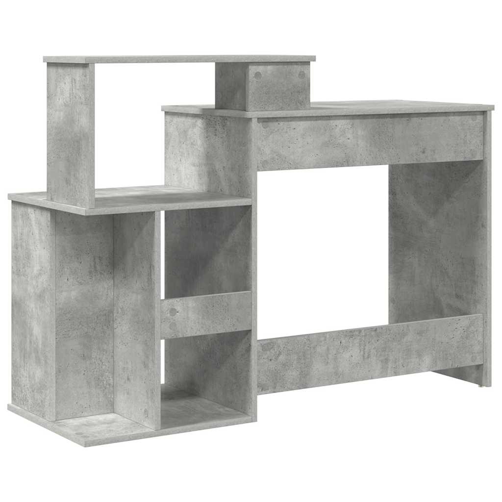 vidaXL Desk Concrete Grey 120.5 x 44 x 88.5 cm Engineered Wood