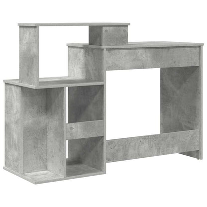 vidaXL Desk Concrete Grey 120.5 x 44 x 88.5 cm Engineered Wood