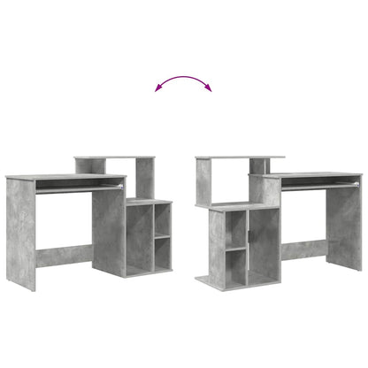 vidaXL Desk Concrete Grey 120.5 x 44 x 88.5 cm Engineered Wood
