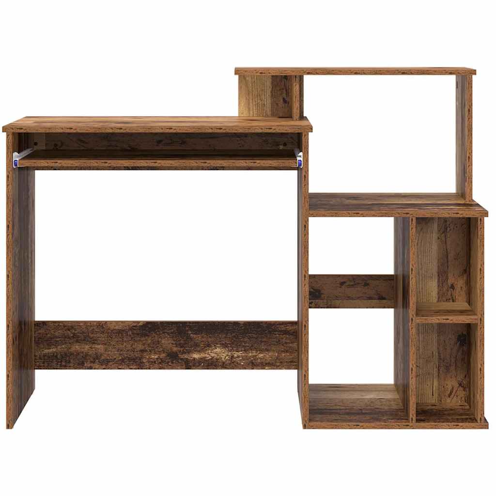 vidaXL Desk with Drawer Old Wood 120.5 x 44 x 88.5 cm Engineered Wood