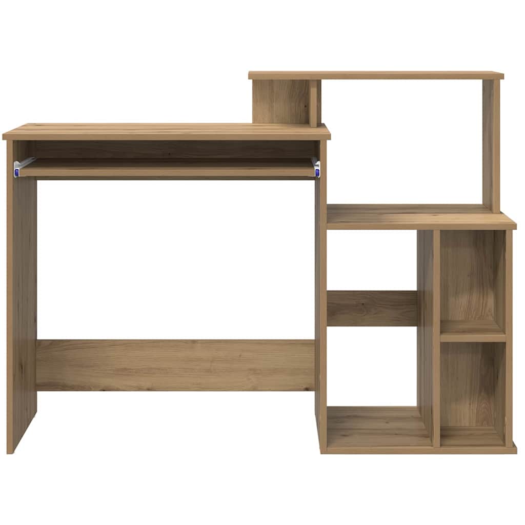 vidaXL Desk Artisan Oak 120.5 x 44 x 88.5 cm Engineered Wood