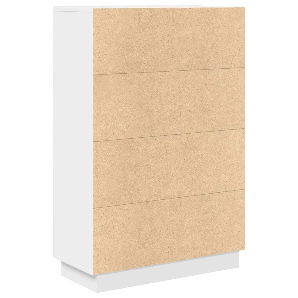 vidaXL Desk with Shelf White 71.5 x 31.5 x 106.5 cm Engineered Wood