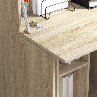 vidaXL Desk Sonoma Oak 71.5 x 31.5 x 106.5 cm Engineered Wood